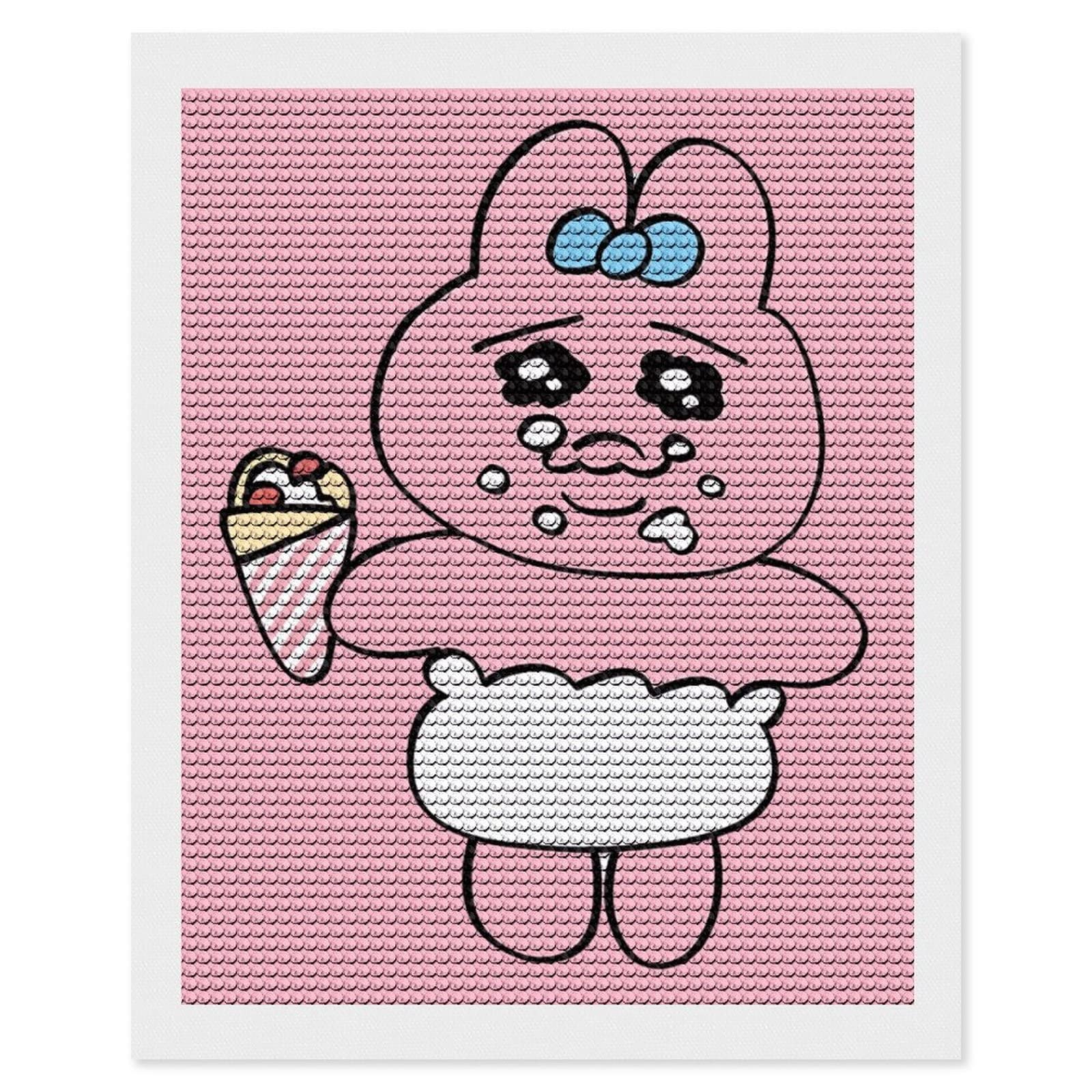 Amazon.co.jp: フレームレス絵画ぶら下げ絵画アート おぱんちゅうさぎ